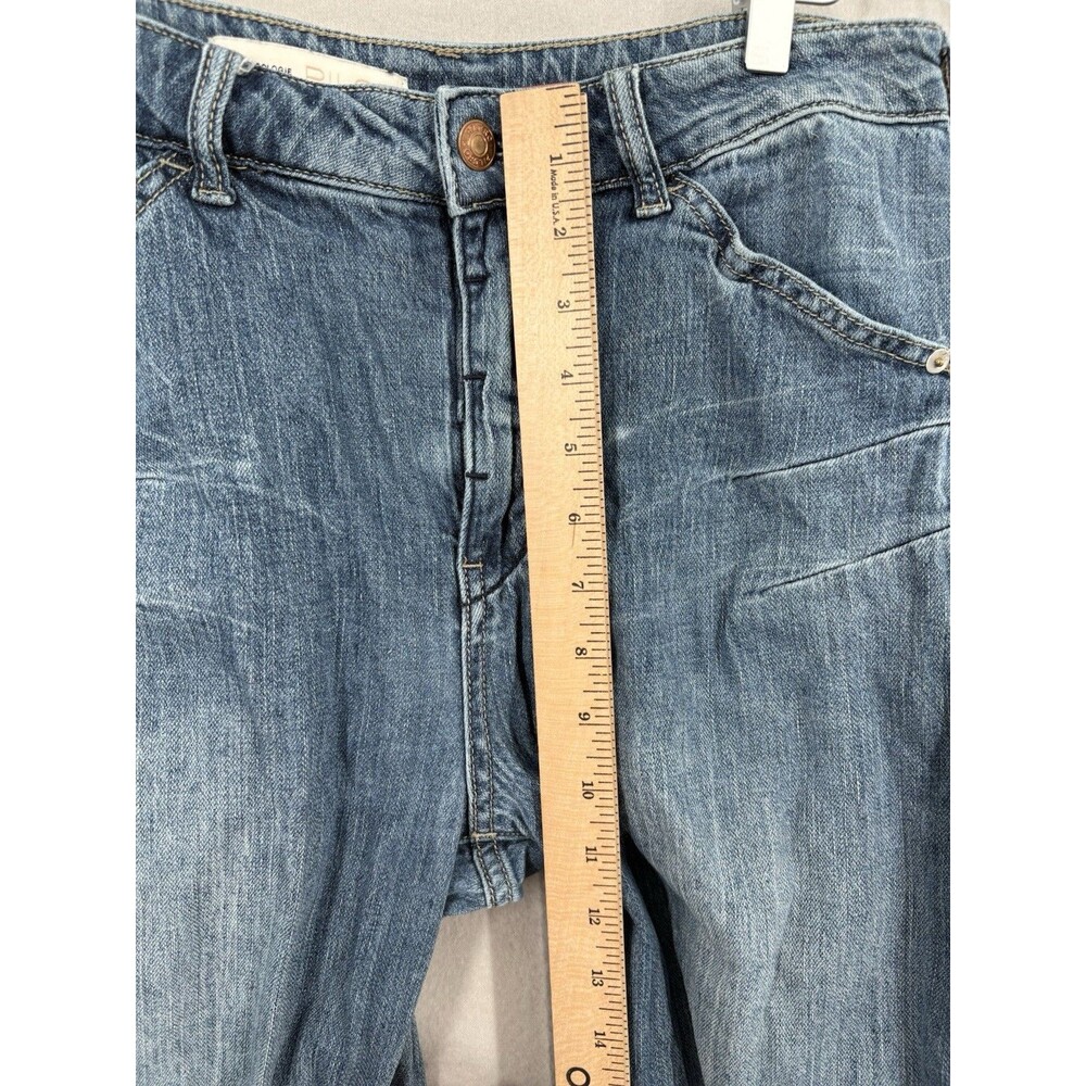 Anthropologie 28 Jeans Pilcro Barrel Bow Leg Boyfriend Distressed Stretch Blue - Picture 4 of 9